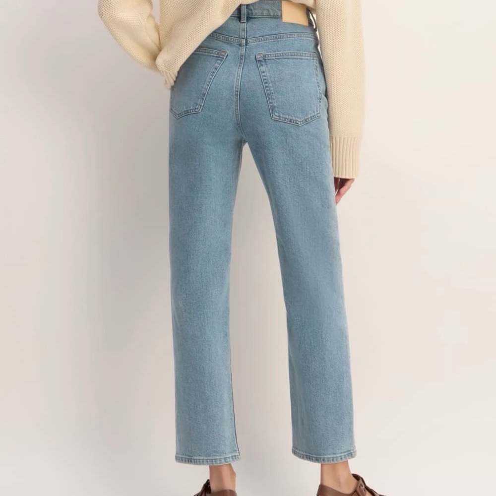 Everlane Light Blue Organic Cotton Jeans The Way High Jeans For Women - Picture 5 of 9